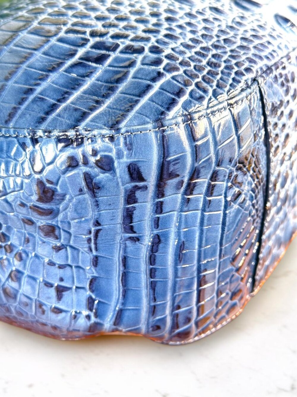 Brahmin Marianna Cerulean Melbourne Leather Shoulder Tote Bag - New Without Tags - Picture 8 of 13